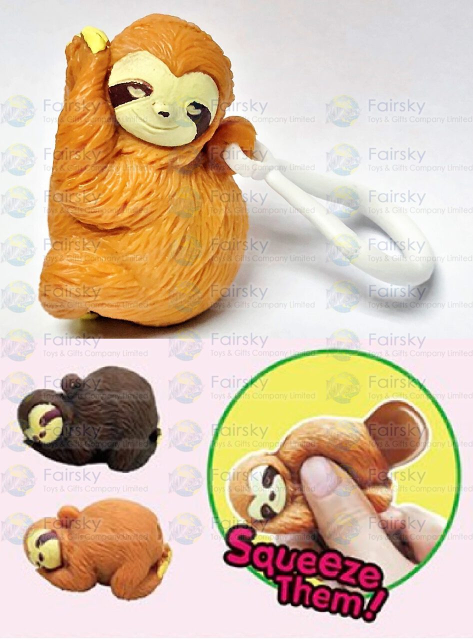 sloth plush keychain