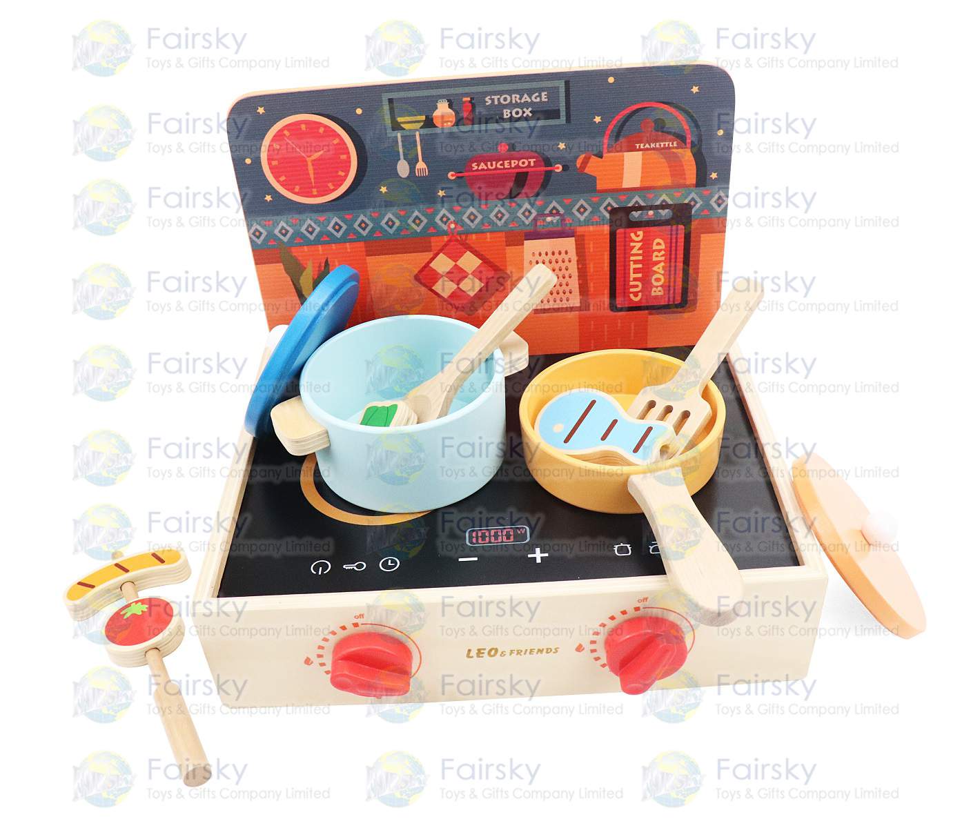 mini kitchen set in clay